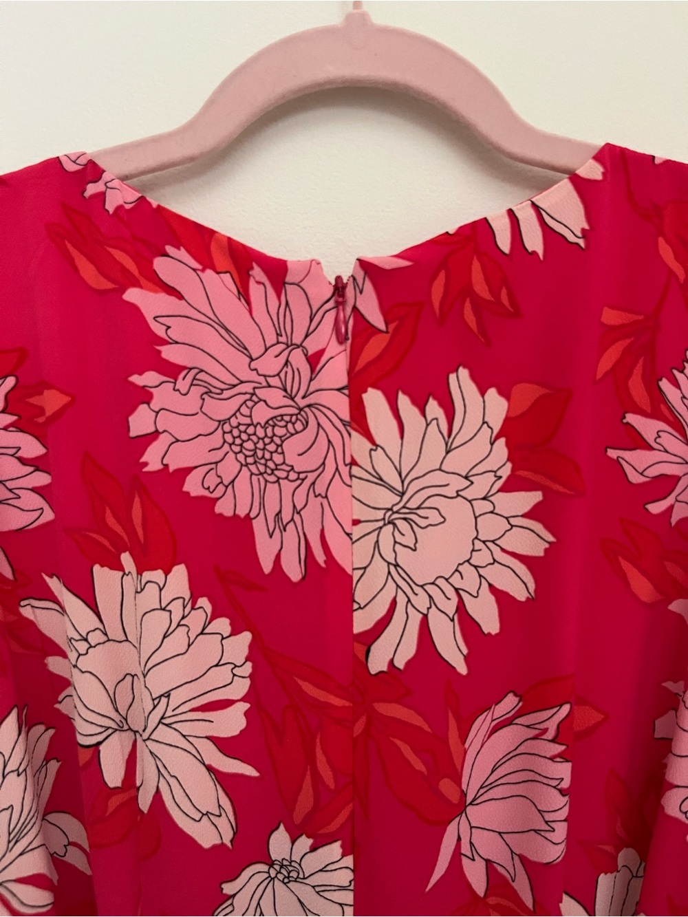 Talbots Floral Sheath Midi Dress Size 8 Petite Pink Belted Career Floral Dress - Picture 5 of 8